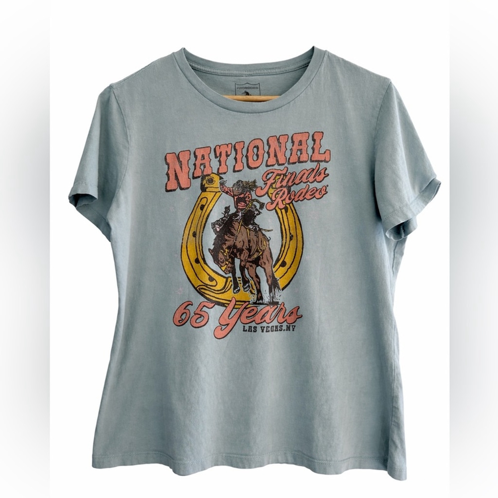 Western Rodeo Graphic Tee National Finals Rodeo Las Vegas Cowboy Shirt